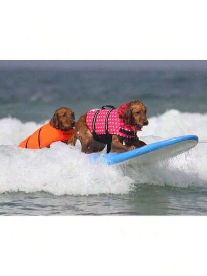 Reflective Adjustable Summer Large Dog Swimsuit Vest, Surfing Sailing Buoyancy Enhancement Pet Life Jacket, Reflective Dog Life Jacket, Ensures Safety For Water And Ocean Play