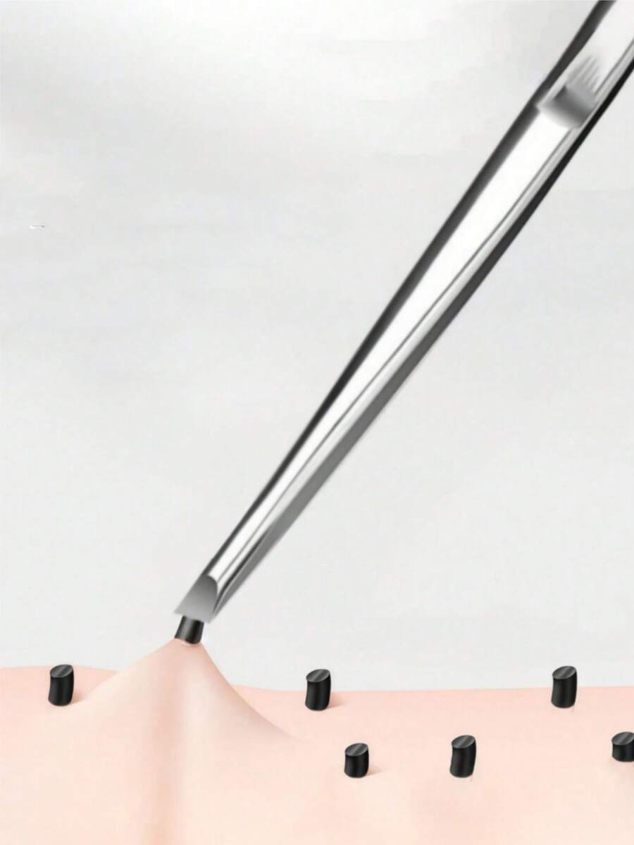 1/2pcs High Quality Stainless Steel Eyebrow Tweezers, Ingrown Hair Removal Tweezers, Slanted Eyebrow Tweezers, Facial Care Tools - View 1