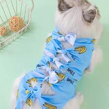 猫咪绝育术后恢复服，小型及中型犬猫手术服，季节性宠物服装 - 藍色 - 查看 16