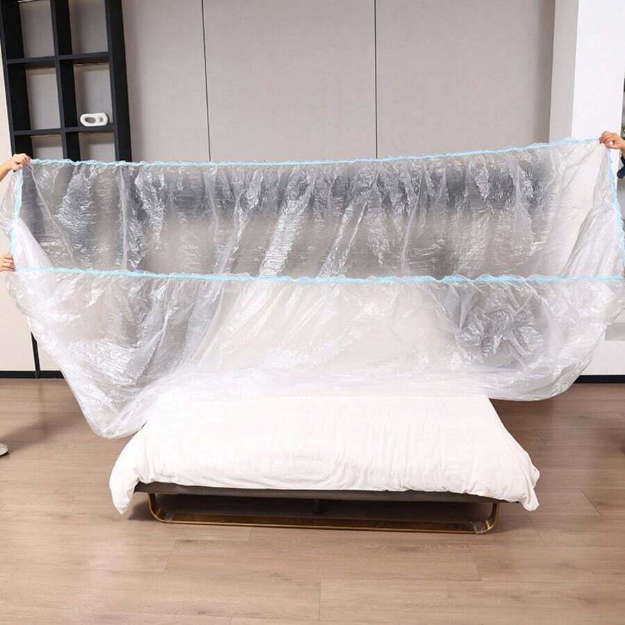 Disposable Furniture Dust Cover, Extra Large Bed Cover With Elastic Drawstring, Suitable For Home Decoration, Travel And Cleaning, Used For Dust Prevention And Dirt Blocking