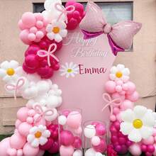 Bộ 107 vòng hoa bóng bay nơ hồng dùng làm mũ tiệc chủ đề bướm, thích hợp cho sinh nhật, tiệc trà, tiệc ruy băng, tiệc cho bé trai, bé gái, trẻ em, tiệc mừng em bé chào đời, tiết lộ giới tính, tiệc cưới, tiệc sinh nhật, phòng, trang trí tiệc - Hồng - Xem 10