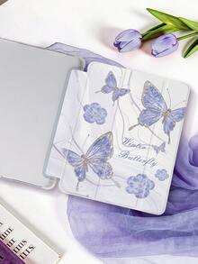 1 件装水钻蝴蝶花卉图案彩绘平板电脑保护套，兼容 Mini4/Mini5/Mini6/Mini7/Air/Air2/9.7/10.2/10.5/Air4/Air5/10.9/Pro 11 英寸/第十代/Air 11 英寸 (M2)-2024/Pro 11 英寸 (M4)-2024/Air 11 英寸 (M3) 2025/(A16) 11 英寸第十一代 2025，Galaxy Tab A8 10.5 英寸 2022。功能：笔槽、三折支架、TPU 软边保护、磁吸式睡眠/唤醒、高级/个性化/治愈/甜美设计。 - 彩色 - 查看 4