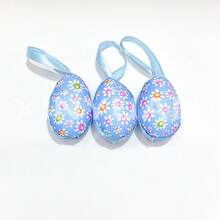 Nouveaux œufs décoratifs de Pâques, œufs enveloppés de mousse, ornements et jouets décoratifs d'œufs de Pâques - Multicolore - Voir 8