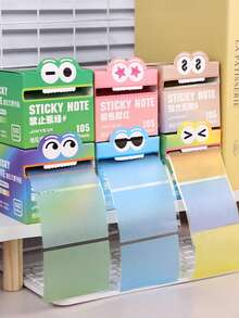 105-Sheet/Box Aesthetic Gradient Pearlescent Pop-Up Sticky Notes, Transparent Waterproof Memo Pads & Planner Stickers, Dreamy Translucent Stationery For School & Office - View 3