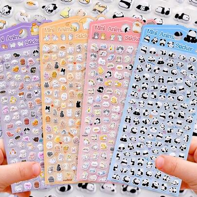 1pc DIY Creative Decorative Children's Reward Stickers, 3D Bear Cute Foam Stickers For Phone, Water Cup, Animal Diary Decoration