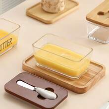 1 Bộ - Hộp đựng bơ trong suốt có nắp (bao gồm dao phết bơ), có 6 màu để lựa chọn. Thích hợp để đựng bơ, phô mai, mỡ, v.v. Tuyệt vời cho nhà bếp và sử dụng ngoài trời. - Xem 5