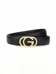 1/2pcs New Women's Belt, With "G" Button, Fashion Simple Versatile Denim Waist Belt, Elegant Waistline - Multicolor - View 22
