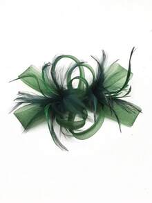 1顶女士花卉茶会帽，时尚迷人头饰发夹，肯塔基德比赛马帽，夏季沙滩装 - A - 查看 9