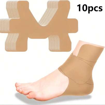 10 ชิ้น ที่พยุงข้อเท้า | สายรัดปรับความมั่นคงพร้อมสายรัดยางยืดแบบตัดล่วงหน้า, ดีไซน์ระบายอากาศสำหรับกีฬาและฟิตเนส - มีให้เลือกในสีน้ำเงิน, ดำ, เบจอ่อน, ชมพู | โพลีเอสเตอร์, การผ่าตัดที่ไม่ใช่การผ่าตัดและการรักษาเสถียรภาพของเอ็น