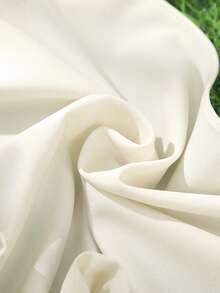 1pc Bohemian Style White Ruffled Edge Triangle Scarf, Vacation Summer Hair Accessories Boho Women Bandana - White - View 2