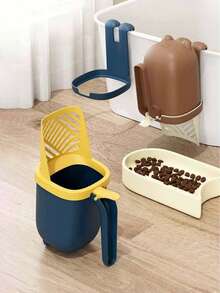 New Large Capacity 2-In-1 Cat Litter Scoop And Trash Can, All-In-One Cat Cleaning Tool, Litter Scooper With Garbage Bin, High Capacity Design, 2-In-1 Function, Hands-Free Litter Cleaning - Multicolor - View 4