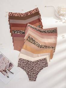 21pcs/Pack Women's Solid Color Adhesive Comfort Bikini Briefs - Multicolor - View 2