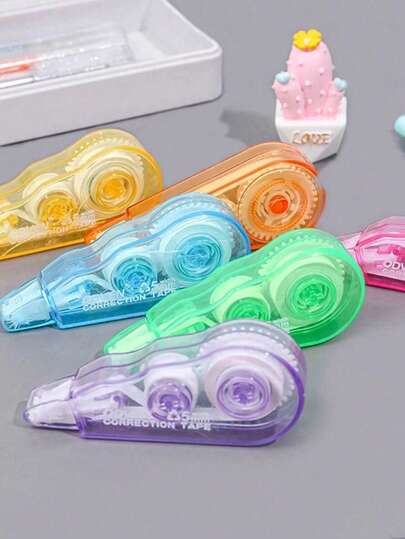 6pcs/Set Assorted Color Correction Tape, Back To School