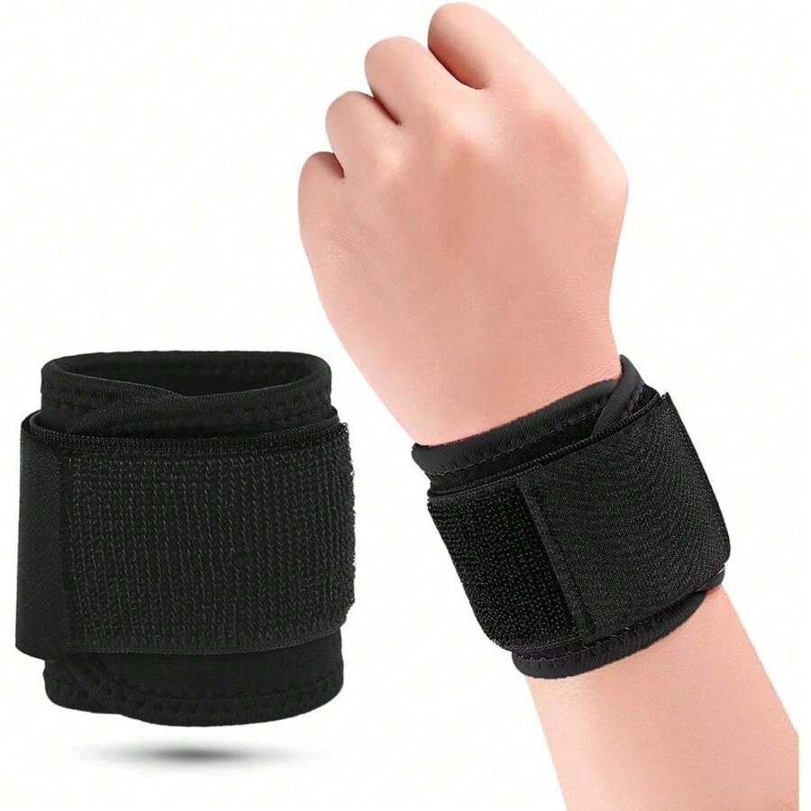 Wrist Brace, Compression Wrist Strap Support Wrist For Men & Women, Youth & Elderly, Boys& Girls, One Size Adjustable, Sports Wristband 1 PCS (Pink) - Black - View 1