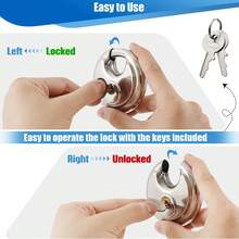 1pc 60mm Pure Copper Core Stainless Steel Heavy Duty Padlock, Outdoor Gym Security Door Lock, Anti-Theft Tool - Round Heavy-duty Key Lock - View 6