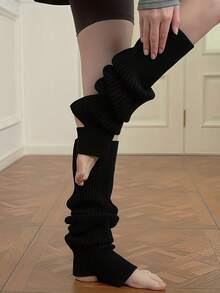 1 双 1980 年代女士罗纹长袜 - 1980 年代芭蕾舞和角色扮演鞋袜套装，可手洗 1980 年代主题服装和配饰。 - 黑色 - 查看 1