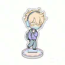 1PC Q Version Animal Hood Anime Character Acrylic Stand, Cute Cartoon Figure Desktop Display, Transparent Tabletop Ornament, Collectible Decoration, Lovely Gift For Anime Enthusiasts - Multicolor - View 12