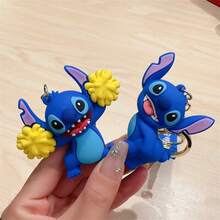 Llavero de Stitch de Disney, adecuado como regalo de vuelta a la escuela, recuerdo de fiesta, diseño lindo y divertido - Multicolor - Ver 3