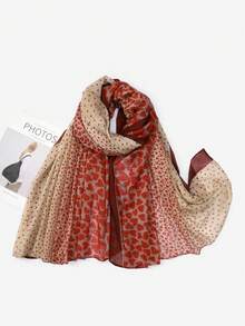 1pc Summer New Wave Dot Love Printed Scarf Women's High End Fashion Scarf Baotou Long Scarf Daily Air Conditioning Room Travel Sunscreen Shawl And Family Festival Gift - Multicolor - View 14