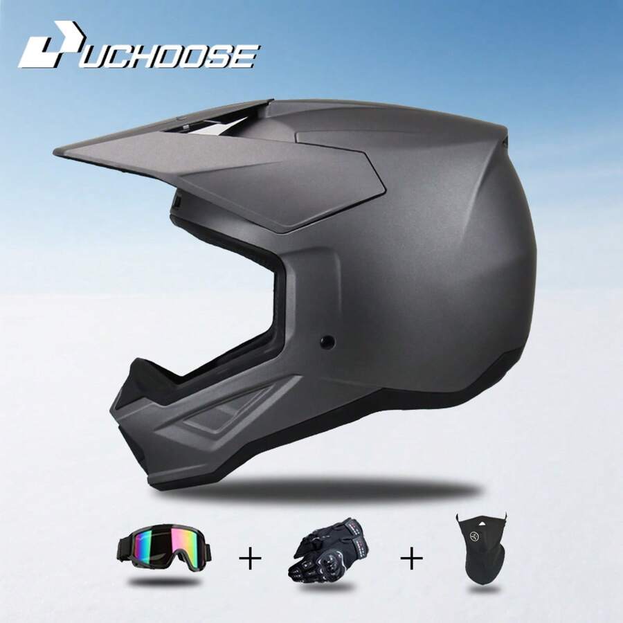 DOT Adult Female Men Helmets Motocross Kask Cross Downhill Soporte Casco Off Road Helmet Racing Classic Motorcycle Original - Matte Gray - View 1