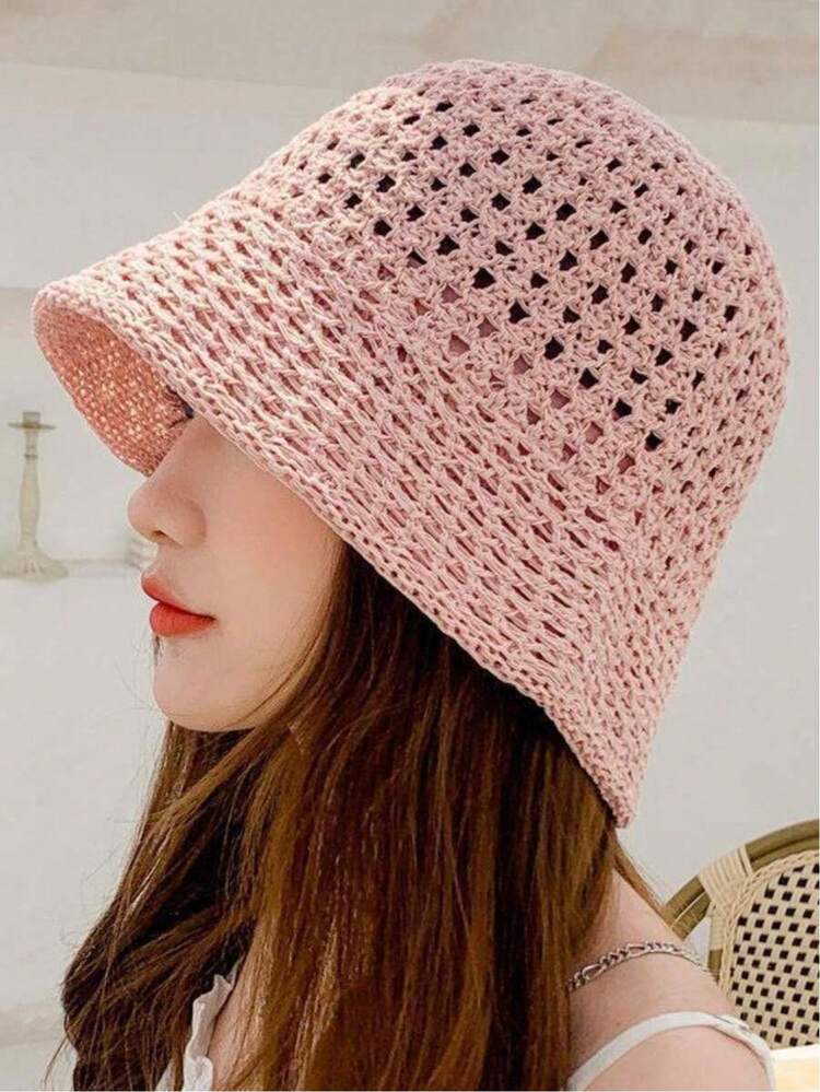 1顶新款夏季镂空透气渔夫帽，多功能休闲款，显脸型，适合户外活动、聚会，可折叠渔夫帽 - 彩色 - 查看 13