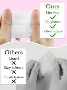 10/50/100/200/400pcs Gel Nail Polish Remover Wipes, Lint-Free Nail Cleaning Wipes For Manicure And Makeup Removal - / - View 8