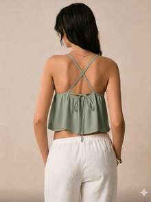 ZELY BLOUSE WOMEN'S FASHION SUMMER 2026 - Pistachio Green - View 3