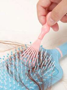 Flex Curl Styling Brush 7件套粉色假发护理入门套装 - 包括卷发造型梳、发际线分缝梳、发际线控制梳、喷雾瓶和假发造型头皮按摩器 - 彩色 - 查看 10