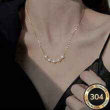High-Quality Stainless Steel Necklace, Anti-Fading, Simple And Elegant, Suitable For Daily Wear Or Parties, A Fashionable Women's Necklace, Jewelry Accessory, And An Exquisite Gift For Women. - Bạc - Xem 10