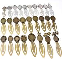 2pcs Craft Bookmark Blank Base Tray Bezel Fits 18x25mm Oval Cabochons DIY Jewelry Making Accessories Findings - Bookmark Base - View 1