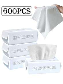 600片/400片/300片/200片/100片/50片/30片装一次性毛巾，加厚加大面巾，柔软卸妆湿巾，干用，护肤配件，适合敏感肌肤，干湿两用无纺布材质，柔软面巾，海滩度假必备，旅行必备 - 彩色 - 查看 16