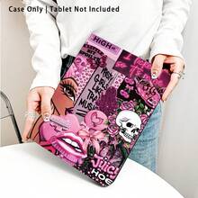 1pc Flip Cover Tablet Desk Protective Case With Pen Slot, Compatible With Honor Pad 8/9/10, Honor GT 11.5inch/X7/X8A/X8/X9/X8Pro/X9Pro/V9/V8 Pro, MatePad SE 11inch/MatePad 11inch/11.5inch, MatePad Pro, Apple 10th Gen/ 11 2025 (A16), A9/A9+/A11/S11/S10 FE+, Auto Sleep/Wake Function, Suitable For Back To School, Valentine's Day, Holiday Gifts - Multicolor - View 3