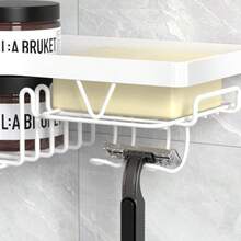 Corner Shower Caddy Shower Corner Shelf Organiser Bathroom Whitedll - White - View 6