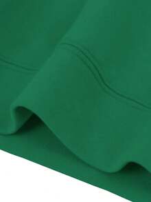 SpongeBob SquarePants 女士秋冬纯棉卡通动物印花落肩长袖休闲卫衣，百搭，氛围/复古/街头/英伦/学院风，情侣连帽衫，适合情人节、约会、浪漫郊游、节日礼物 - 鮮綠 - 查看 5