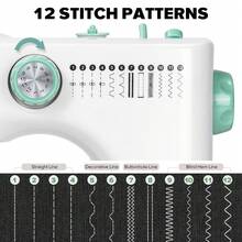 IAGREEA 12 Built-In Stitches 2-Speed Mini Electric Sewing Machine, ShyangLiang Beginner-Friendly Portable Household Sewing Machine With Foot Pedal & Basic Sewing Kit, Lightweight For Clothing Repair DIY Quilting, Ideal Holiday Gift For Sewing Lovers - Multicolor - View 7
