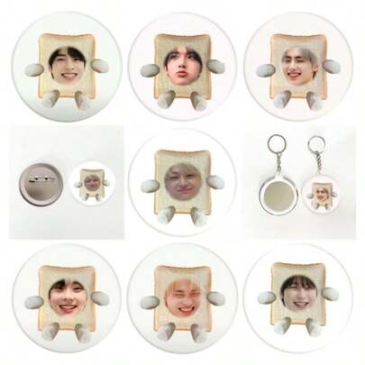 EN/HYPEN徽章钥匙扣，JAKE、NIKI、SUNGHOON可爱挂件，背包挂件，包包配饰，K-Pop男团粉丝周边，K-Pop粉丝礼物，创意礼物，生日礼物，节日礼物