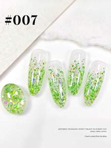 Mec 12ml 日本梦幻炫彩闪粉凝胶指甲油，8 色春夏限定款，粗细混合凝胶，彩虹闪光效果，蓝绿粉金，UV/LED 可卸，防脱落，沙龙品质，适合可爱、仙女、新娘和节日美甲。 - 彩色 - 查看 17