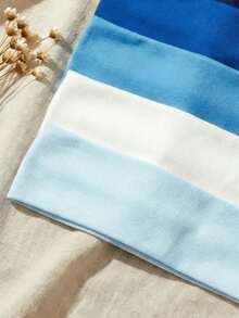 5条波西米亚风防滑发带，适合瑜伽、跑步、健身和洗脸，柔软舒适，吸汗透气，纯色休闲发带，四季皆宜，女士及女孩发饰 - 彩色 - 查看 9