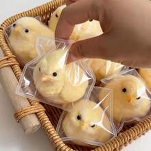 1个手工制作的小鸡造型挤压玩具，Taba Squishy，Fufu Squishy 指尖玩具 - 慢回弹质感玩具，复活节生日派对/趣味可爱圣诞节收藏品/课堂奖励 - 彩色 - 查看 9