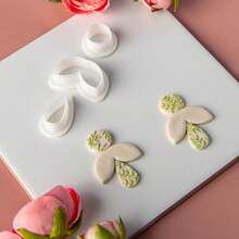 3 Pieces/Set Geometric Modeling Soft Clay Earring Mold, Petal Jewelry Pendant, Clay Modeling Cutting Mold, DIY Handmade Tool - White - View 4