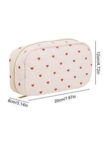 1pc High-Quality Linen Makeup Bag, Large-Capacity And Multi-Functional, A Versatile Everyday Bag, Desktop Stationery Organizer, And Travel Organizer. An Excellent Choice As A Gift For Mother's Day, Halloween, Thanksgiving, Birthdays, Chinese New Year, And Bridesmaids. - Multicolor - View 10