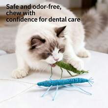 New Cat Toys With Catnip, Yarn, Shrimp & Insect Shaped, Self-Playing & Entertaining Cat Toys - Multicolor - View 3