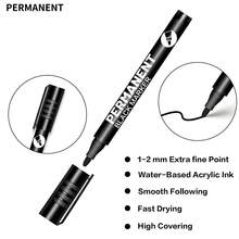 FLYSEA Black Marker Set, Quick-Drying And Fade-Resistant, Suitable For Wood, Stone, Canvas, Glass, Fabric, Eggs, Stone Painting And DIY Craft Materials, Back To School Special Edition - Sets - View 3