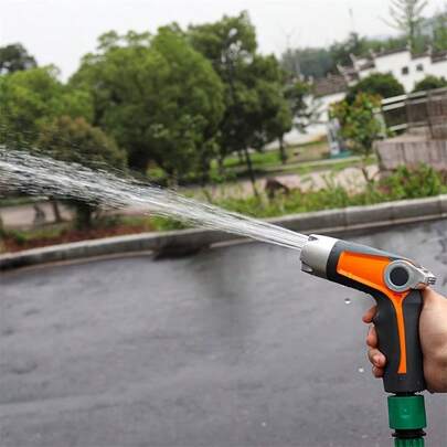 Heavy Duty High Pressure Water Gun With Adjustable Nozzle - Durable Plastic Construction, Ergonomic Handle, Suitable For Car Washing, Gardening, RV, Lawn Care - Portable Cleaning Tool, Functional Design, Fashionable Appearance, Standard Interface Compatible