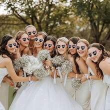 9件套准新娘心形眼镜，婚礼及新娘送礼会回礼，单身派对用品，婚礼装饰，婚礼派对桌面摆件 - 眼鏡套裝 - 查看 10