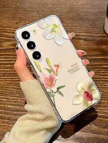 花朵图案 1 件装 透明花卉彩绘加厚防震手机壳 兼容 16/11/16pro/16plus/16promax/16e/15Promax/13/14/12/XS/XR/7G/8P、Galaxy S25/S25PLUS/S25 Ultra/A16/A36/A26/A56/A50/A12/A32/A52/A72/A51/A21S/A13/A14/S24/S24PLUS/S24Ultra、S22/A52/A53/A54/A55S23、11/12Pro/12/12X/13Pro/14Pro/15Pro、10/9/Note9/12c/Note11pro/Note8Pro，国际版不是国内版本 - 彩色 - 查看 3