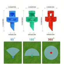 Refractive Atomization Simple Micro Nozzle Blue 90 Green 180 Red 360 Degree PE Pipe Irrigation Greenhouse Greenhouse Fruit Tree Watering - Sprayer - View 2