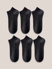 1/3/6 Pairs Men's Massage Bottom Socks, Breathable Odor-Resistant Moisture-Wicking Mesh Low-Cut Ankle Socks, Spring & Autumn - Multicolor - View 24