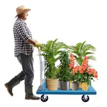 YUNRUX Food Service Carts & Trolleys - Blue - View 10