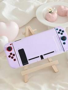 1pc Purple Soft TPU Protective Case For Nintendo Switch OLED & Standard Switch, No Need To Disassemble, Shockproof, Dustproof, DIY Graffiti, Elegant & Fresh Appearance, Ideal Gift Compatible With Switch Gamers - View 11